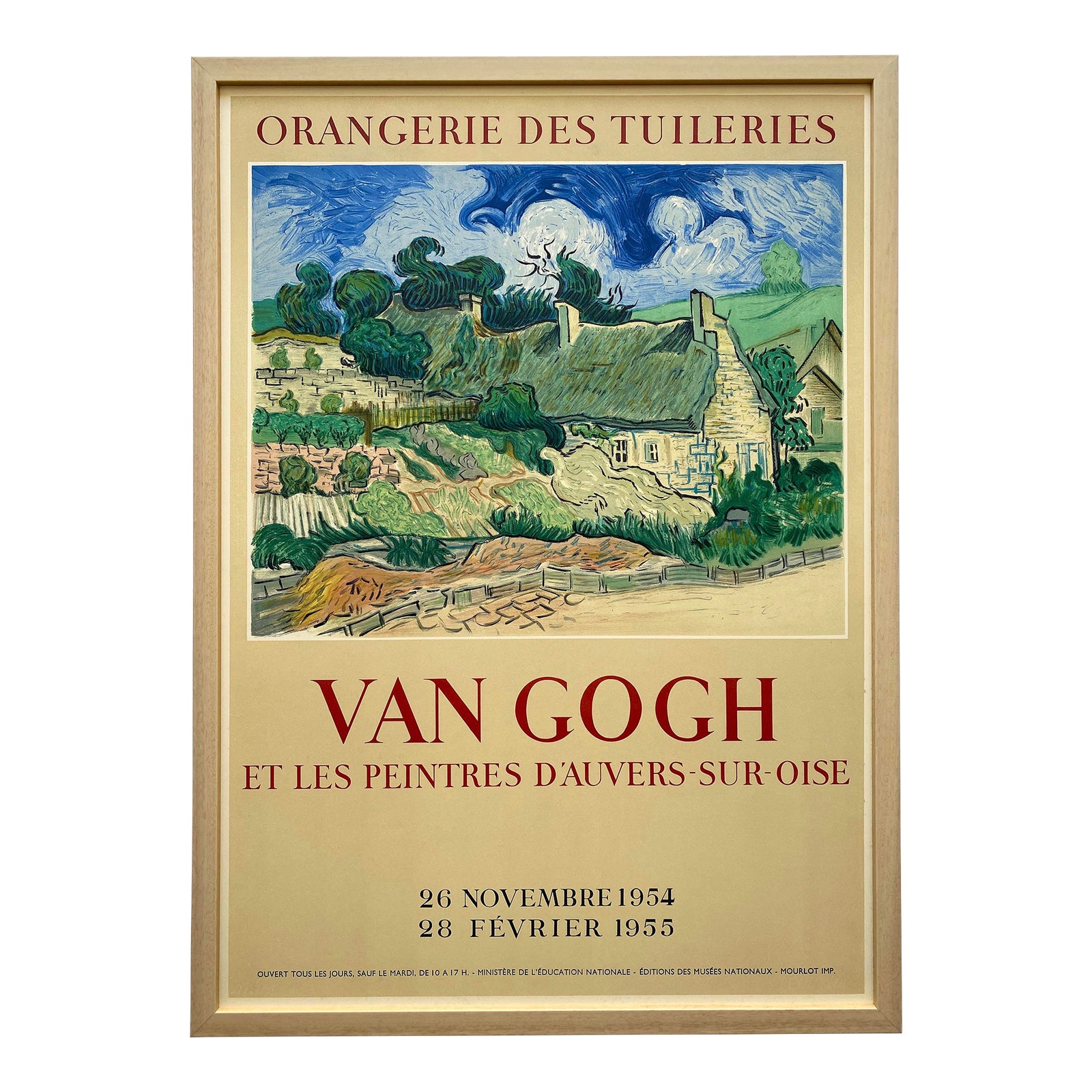 Vincent Van Gogh Vintage 1954 Mourlot Fine Art Lithograph Print