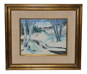 Lucille Hobbie (1915-2008) Winter Landscape C.1952