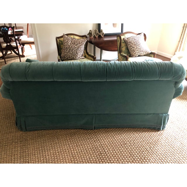 Calico Corners Tufted Back Custom Velvet Sofa Chairish