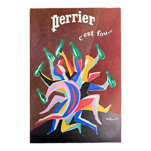 Perrier C'est Fou Bernard Villemot 1979 Original Poster Matisse Inspired New Wave