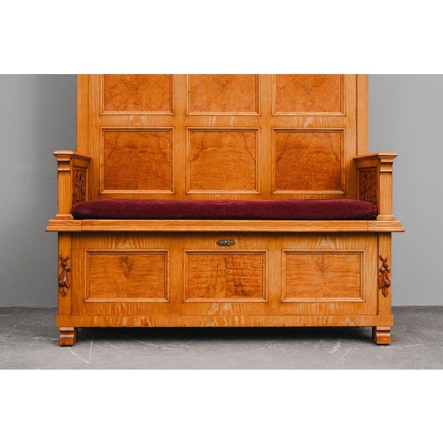 Antique Chest Bench in Ash Wood, 1900s For Sale - Image 13 of 18