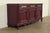 Baker Furniture Company Baker Funiture Style French Provincial Louis XV Burgundy Lacquered Sideboard Credenza, Newly Refinished For Sale - Image 4 of 18