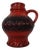 Red & Black Sawa Ceramic Vase, Germany, 1960s For Sale