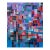 "Squares / Turquoise Purple Orange" Large Abstract Oil Painting by Simon Findlay For Sale