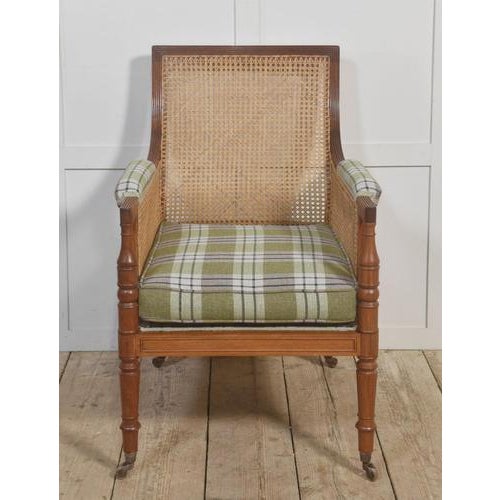 Antique Bergère Armchair in Mahogany, 1890s For Sale - Image 3 of 12