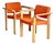 Mid-Century Modern Orange Stacking Armchairs by Rud Thygesen & Johnny Sørensen for Magnus Olesen, Denmark, 1970s, Set of 2 For Sale