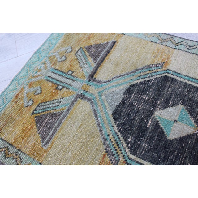 Mini Turkish Rug - 20" X 35" For Sale In Raleigh - Image 6 of 11