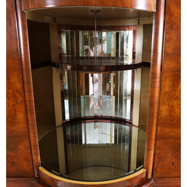 Antique Burr Walnut Revolving Dry Bar Cabinet, 1920s For Sale - Image 11 of 18