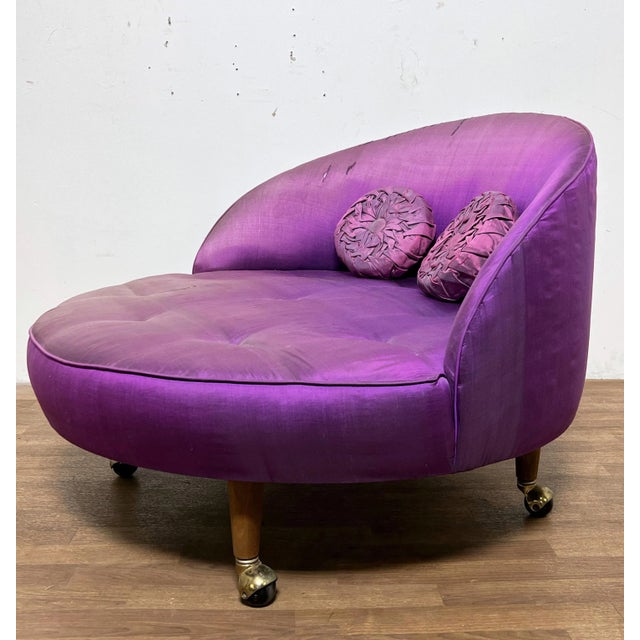 Adrian Pearsall for Craft Associates “Havana” lounge chair with walnut legs on casters, circa 1960s.