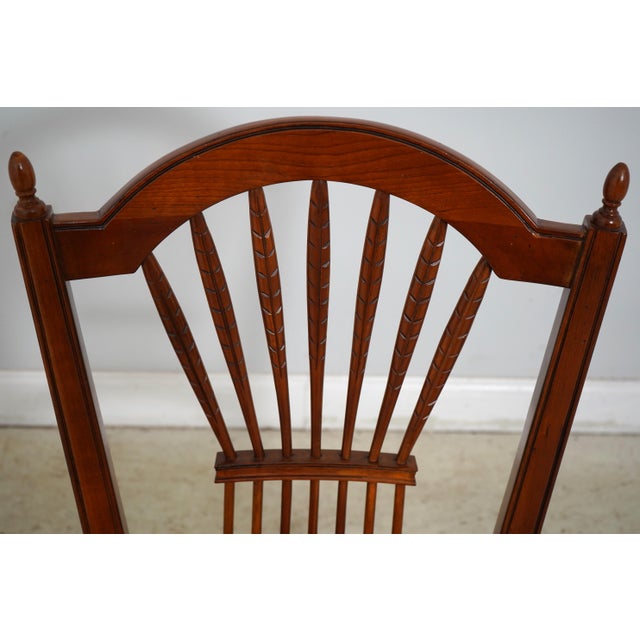 Set of 6 Ethan Allen Wheat Back Dining Room Chairs Chairish