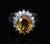 Late 20th Century Gia Yellow Sapphire & 0.48ct Diamond Platinum Ring 7.5g Size 6 For Sale - Image 11 of 18