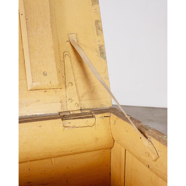 Country English Painted Pine Trunk With Georgian House Facade For Sale - Image 15 of 17