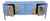 Cornflower Blue Italian Sideboard in Murano Glass and Brass from Justfurnituress SRL For Sale