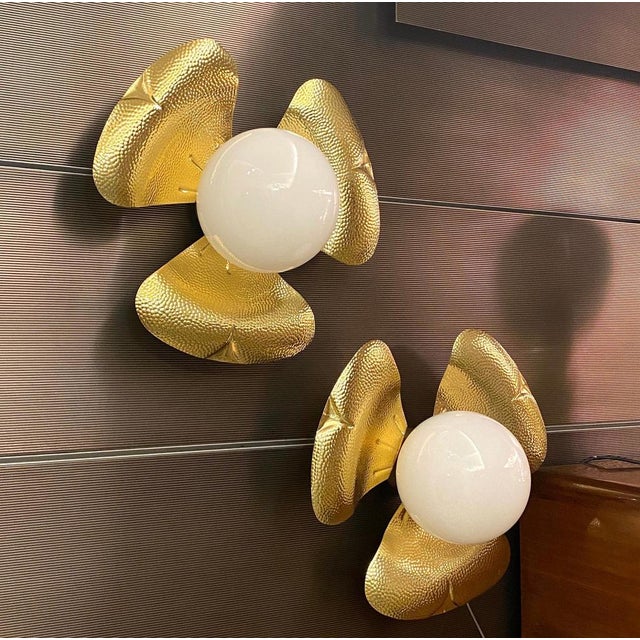 Mid-Century Italian Sconces in the style of T. Barbi, 1960s, Set of 10 For Sale - Image 4 of 17