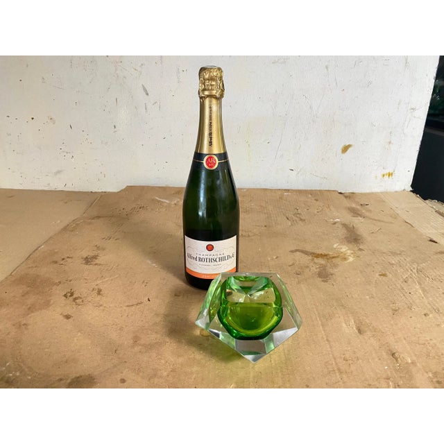 Large Italian Green Glass Ashtray, 1960s For Sale - Image 11 of 12