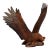 Monumental Hand-Carved Redwood Eagle With Serpent, American Folk Art, 1960's For Sale