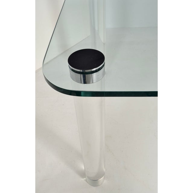 Pace Collection Pace Collection Glass and Lucite Dining Table, Usa C 1970s For Sale - Image 4 of 6