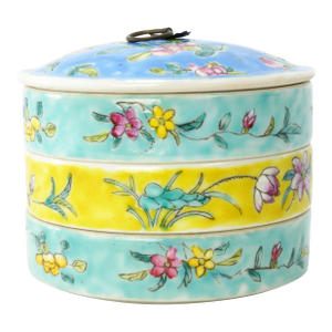Chinese Porcelain Stacking Food Container Circa 1930's