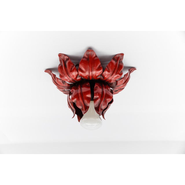Red Florentine Ceiling Lamp from Kögl, Germany, 1960s For Sale - Image 15 of 16