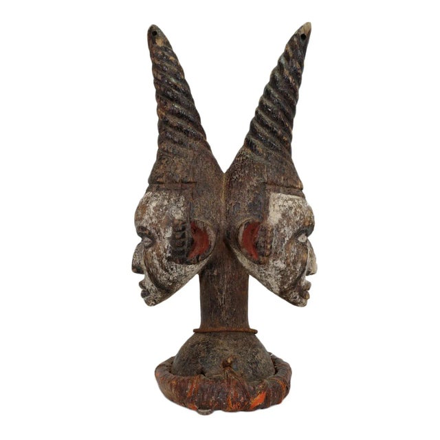 Antique African Igbo Double Face Headdress For Sale - Image 9 of 9