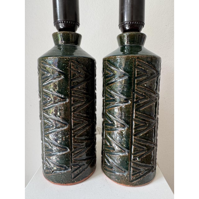 Ceramic Vintage Swedish Ceramic Table Lamp, 1960s, Set of 2 For Sale - Image 7 of 15