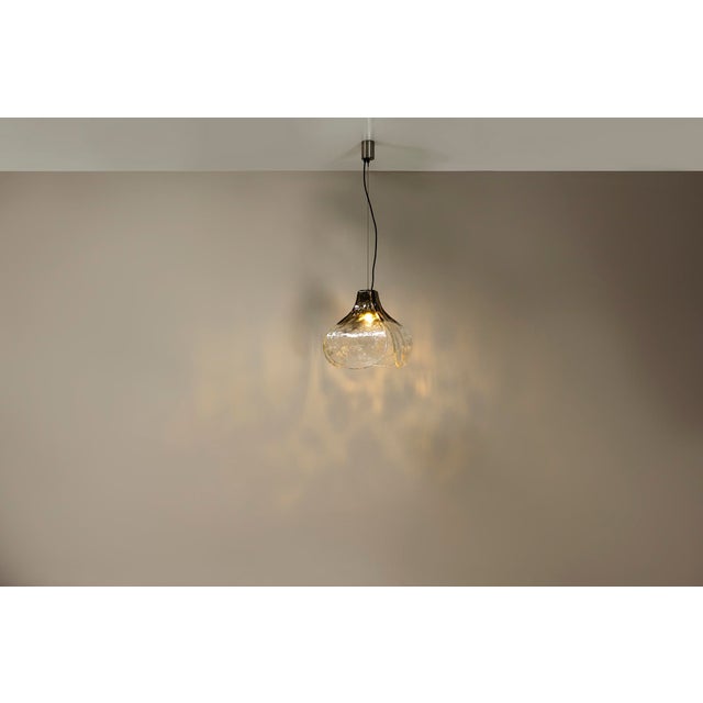 LsS184 Flower-Shaped Pendant Lamp by Carlo Nason for AV Mazzega, 1970s For Sale - Image 6 of 16