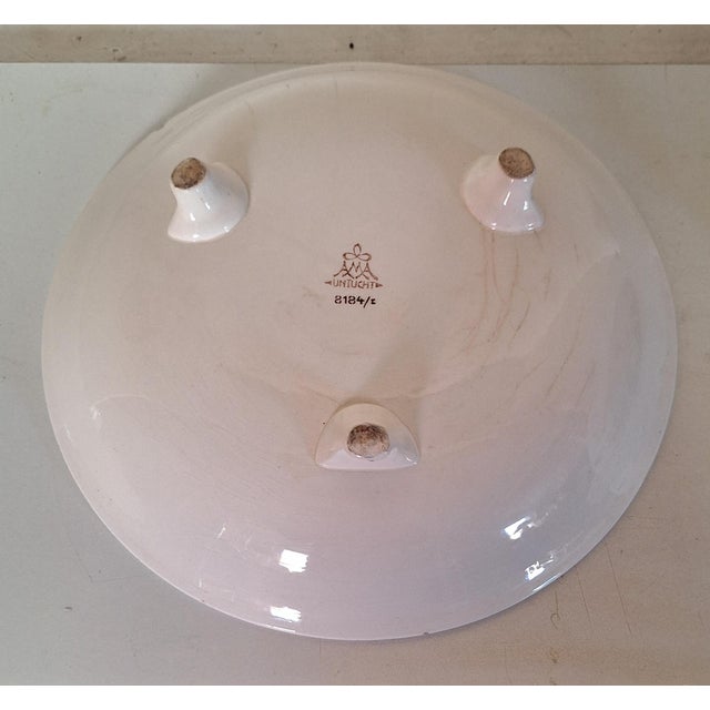 Art Deco Tripod Bowl in Cream-White Ceramic from Ama Untucht, 1920s For Sale - Image 4 of 5