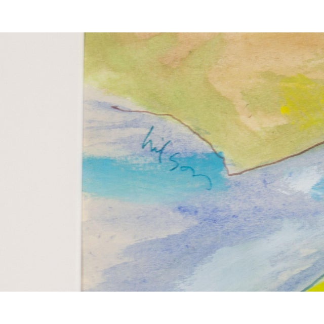 Mid 20th Century Abstract Watercolor Landscape Painting by Harry Hilson For Sale - Image 5 of 7