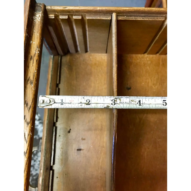 Vintage Oak Wood Shop/Haberdashery Storage Chairish