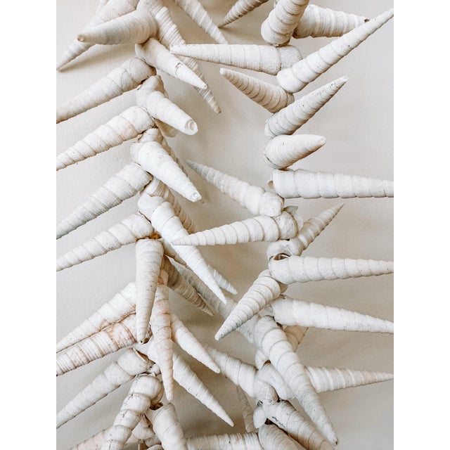 Vintage elegant real seashell garland strung on fishing line. Made of natural turritella shells and measures 53 inches...