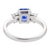 Vintage 1.80 Carat Sapphire Diamond 18k White Gold Ring, Size 6.25 For Sale In Los Angeles - Image 6 of 6