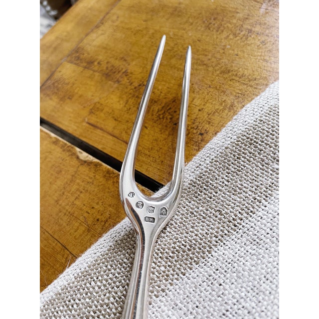 1891 Scottish Sterling Silver and Antler Toast Fork For Sale In New York - Image 6 of 8