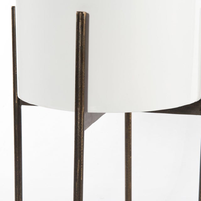 Four Hands Jed Planter - White High Gloss, Small For Sale In Austin - Image 6 of 9