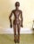 This is an incredible "Lay" figure form the 19th Century France. It is a wooden figure with one-piece carved wooden head...