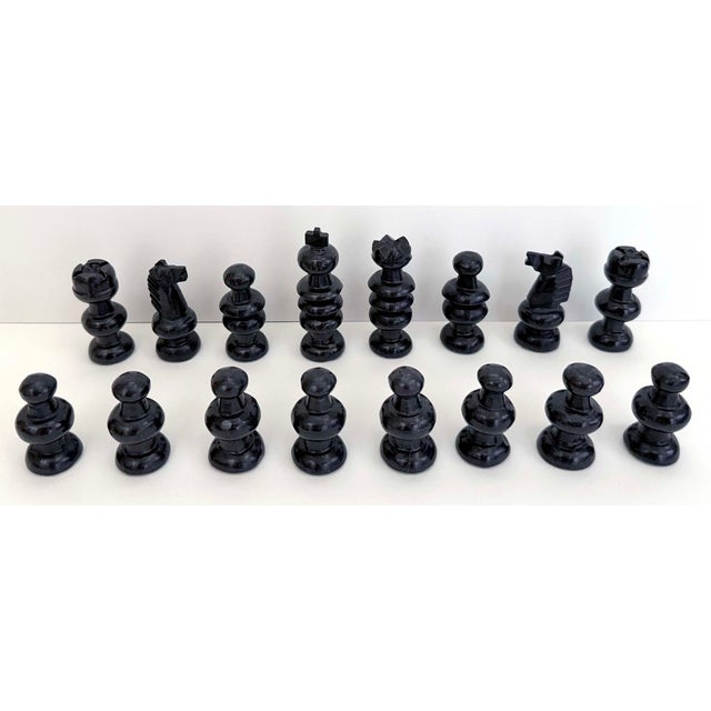 1980s Marble Chess Game Board and Pieces For Sale In New York - Image 6 of 7
