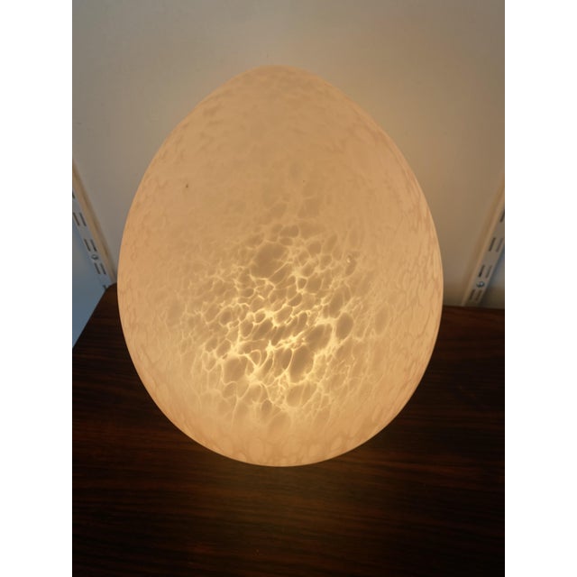 Vintage Egg-Shaped Pink Vianne Glass Lamp, 1970s For Sale - Image 3 of 17
