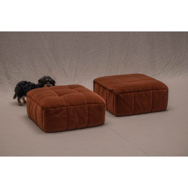 Vintage Kimba Ottomans by Michel Ducaroy for Ligne Roset, 1970s, Set of 2 For Sale - Image 4 of 12