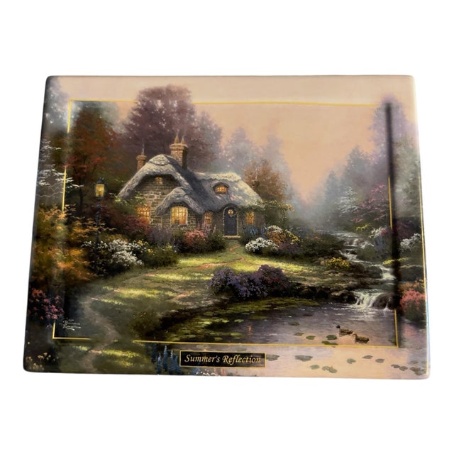 1990s 1990s Thomas Kinkade Seasons of Reflection – Set of 4 Framed Collector Plates For Sale - Image 5 of 6