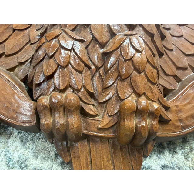 Vintage 1967 Sexton Cast Aluminum American Eagle Wall Sculpture – 40” Wingspan – Made in Usa For Sale - Image 4 of 11