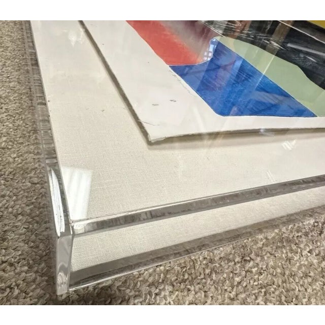 1980s Phyllis Bramson Flower Pot Artist Proof Mixed Media Art For Sale - Image 9 of 12