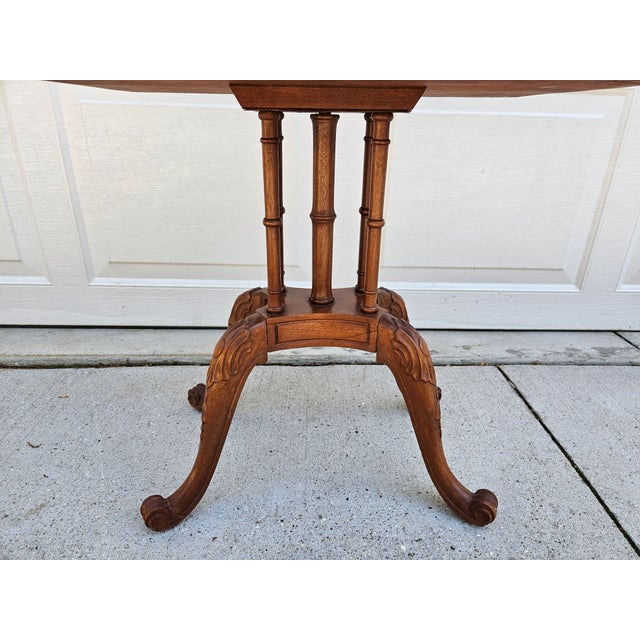 Mahogany Flip Top Side Table With Interior Storage For Sale - Image 13 of 15