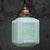 French “clichy” green coloured glass pendant lamp brass glass holder 2 meter black cotton flex e26 / e27 i have official...
