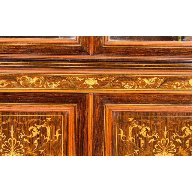 Antique Edwardian Inlaid Display Cabinet from Edwards & Roberts, 19th-Century For Sale - Image 5 of 18
