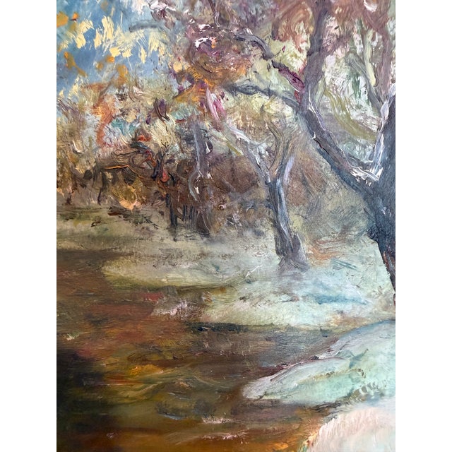 Green Landscape by Andrey Matvieiev (B. 1988) Original Oil Painting on Board, Framed For Sale - Image 8 of 10