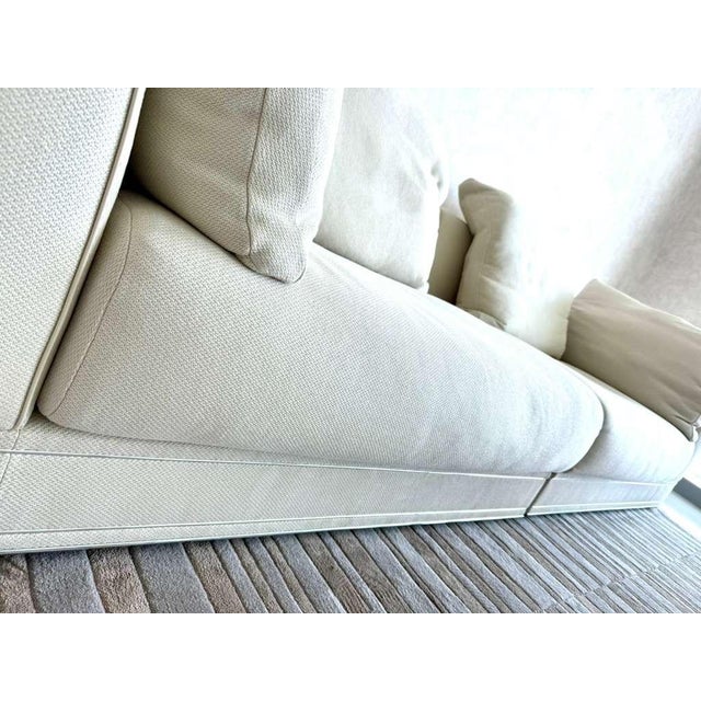 Wood Fendi Casa Luxury Sofa White – Made in Italy For Sale - Image 7 of 12