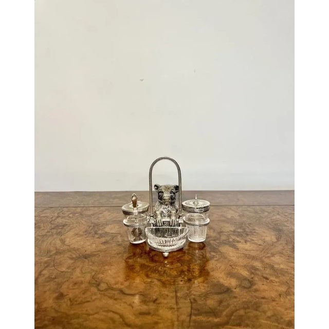 Silver Antique Victorian Silver Plated Novelty Cruet, 1871, Set of 3 For Sale - Image 8 of 10