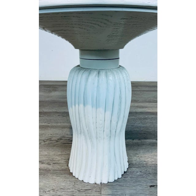 French Milling Road by Baker French Inspired Small White Wood Tassel Lexie Side Table For Sale - Image 3 of 4