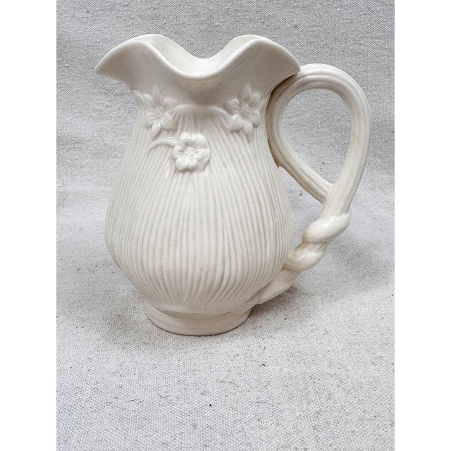 Beautiful vintage Godinger floral pitcher. Ceramic. Fluted detailing. Perfect to use when entertaining or as a vase or...