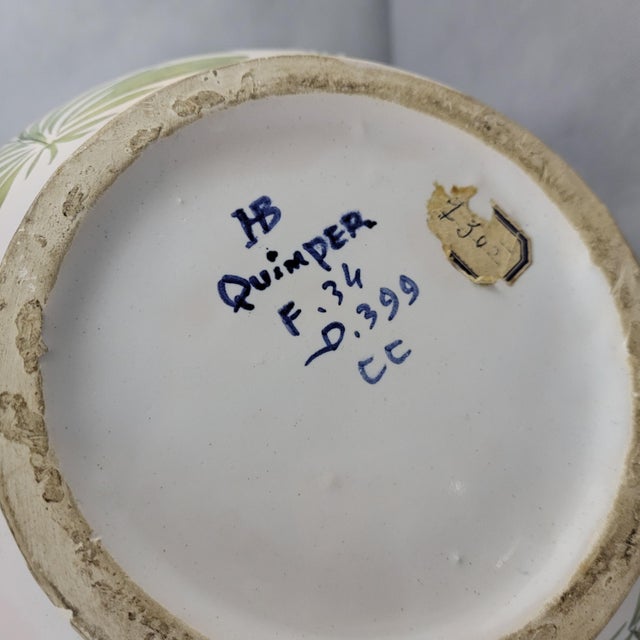 Earthenware Ball Vase from Quimper, 1950s For Sale - Image 10 of 11