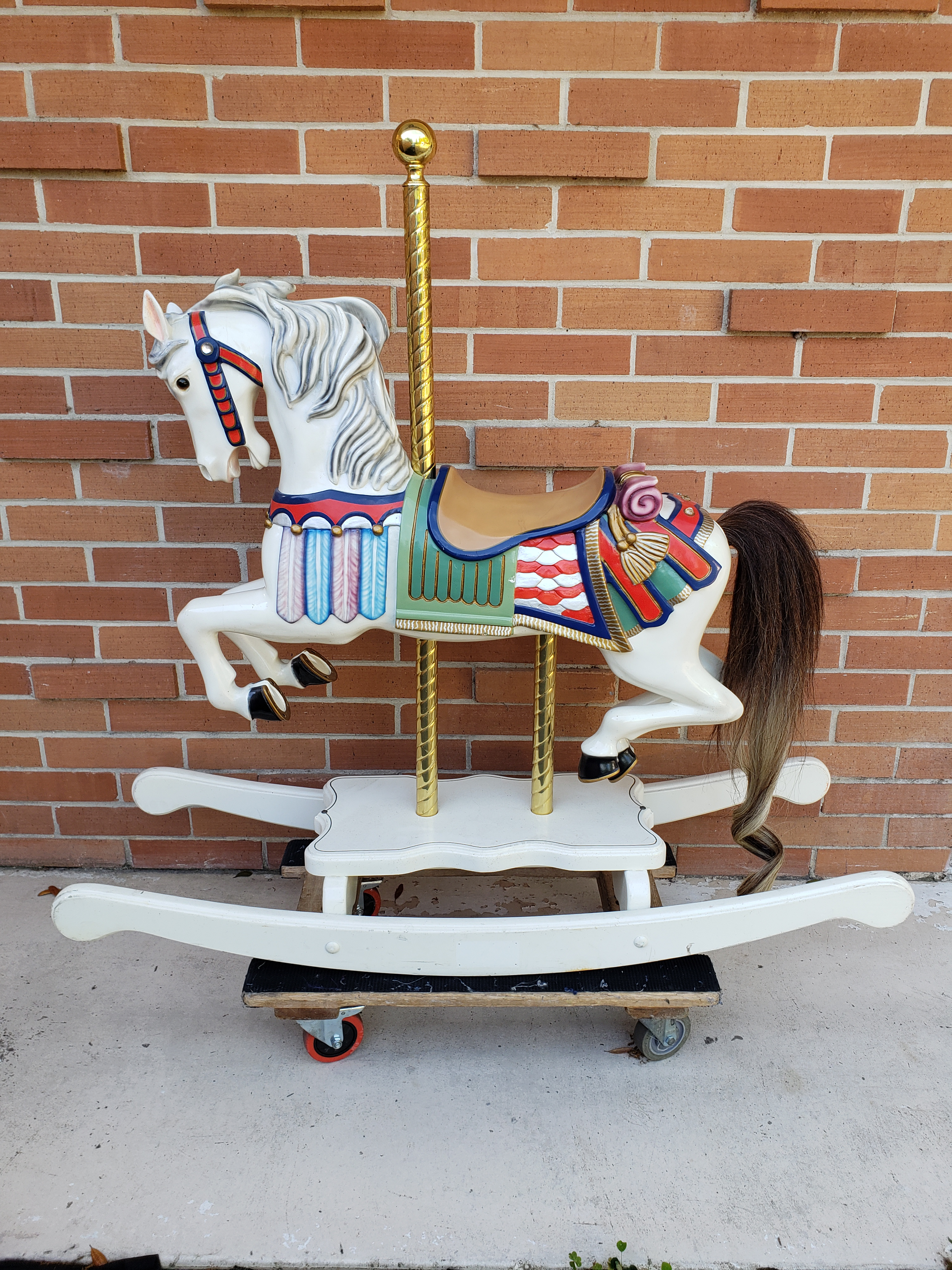 s & s wood carvers rocking horse